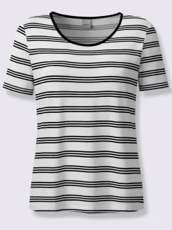 T-shirts à manches courtes rayés en viscose douce