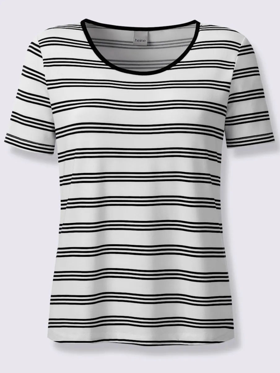 T-shirts à manches courtes rayés en viscose douce