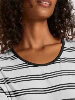 T-shirts à manches courtes rayés en viscose douce
