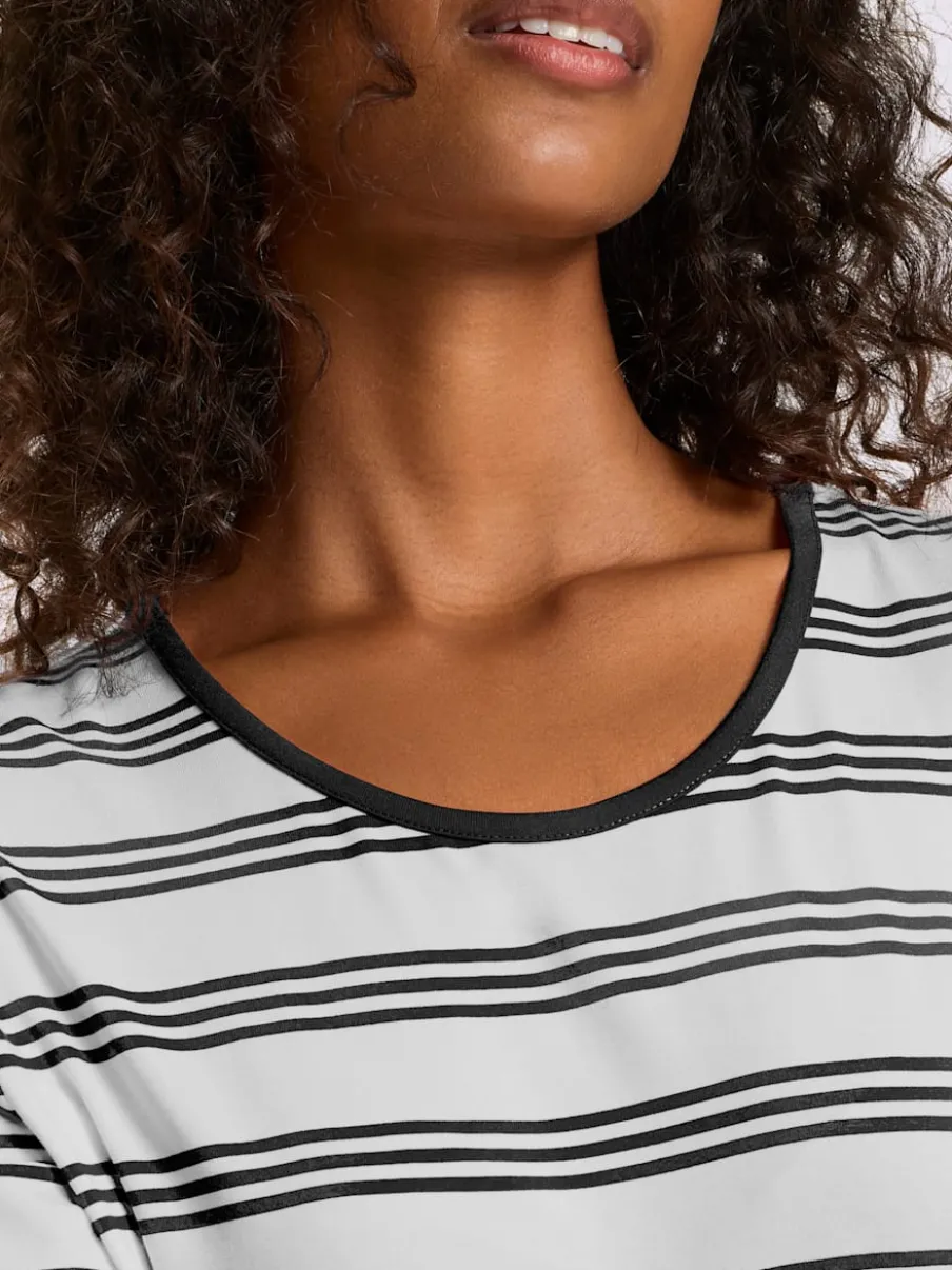 T-shirts à manches courtes rayés en viscose douce
