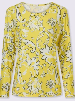 T-shirts à manches longues avec motif floral en polyester recyclé