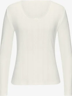 T-shirts à manches longues avec motif ajouré en dentelle