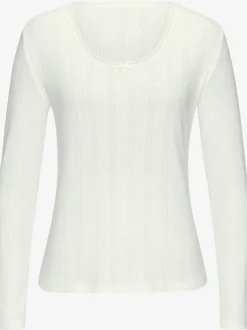 T-shirts à manches longues avec motif ajouré en dentelle