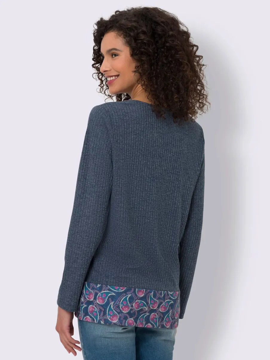 T-shirts à manches longues avec motif paisley texturé