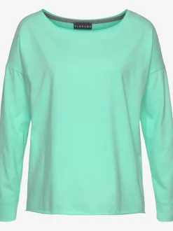 T-shirts manches longues col rond mancherons doux jersey
