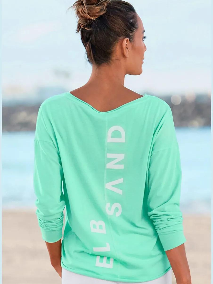 T-shirts manches longues col rond mancherons doux jersey