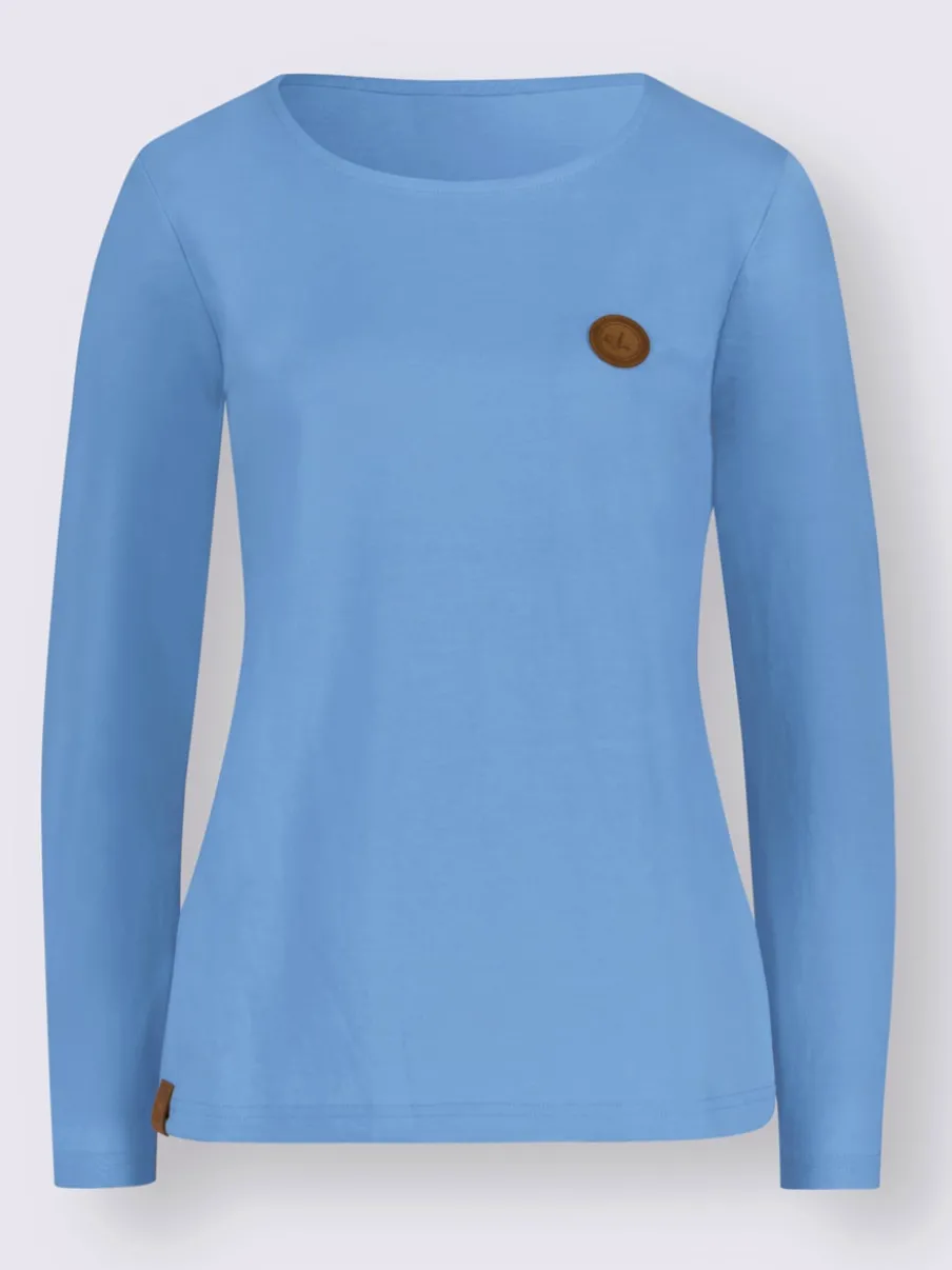 T-shirts manches longues en coton avec détails synthétiques