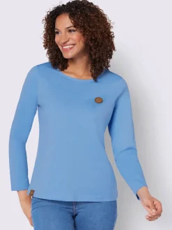 T-shirts manches longues en coton avec détails synthétiques