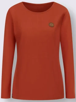 T-shirts manches longues en coton avec détails synthétiques