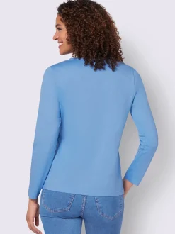 T-shirts manches longues en coton avec détails synthétiques