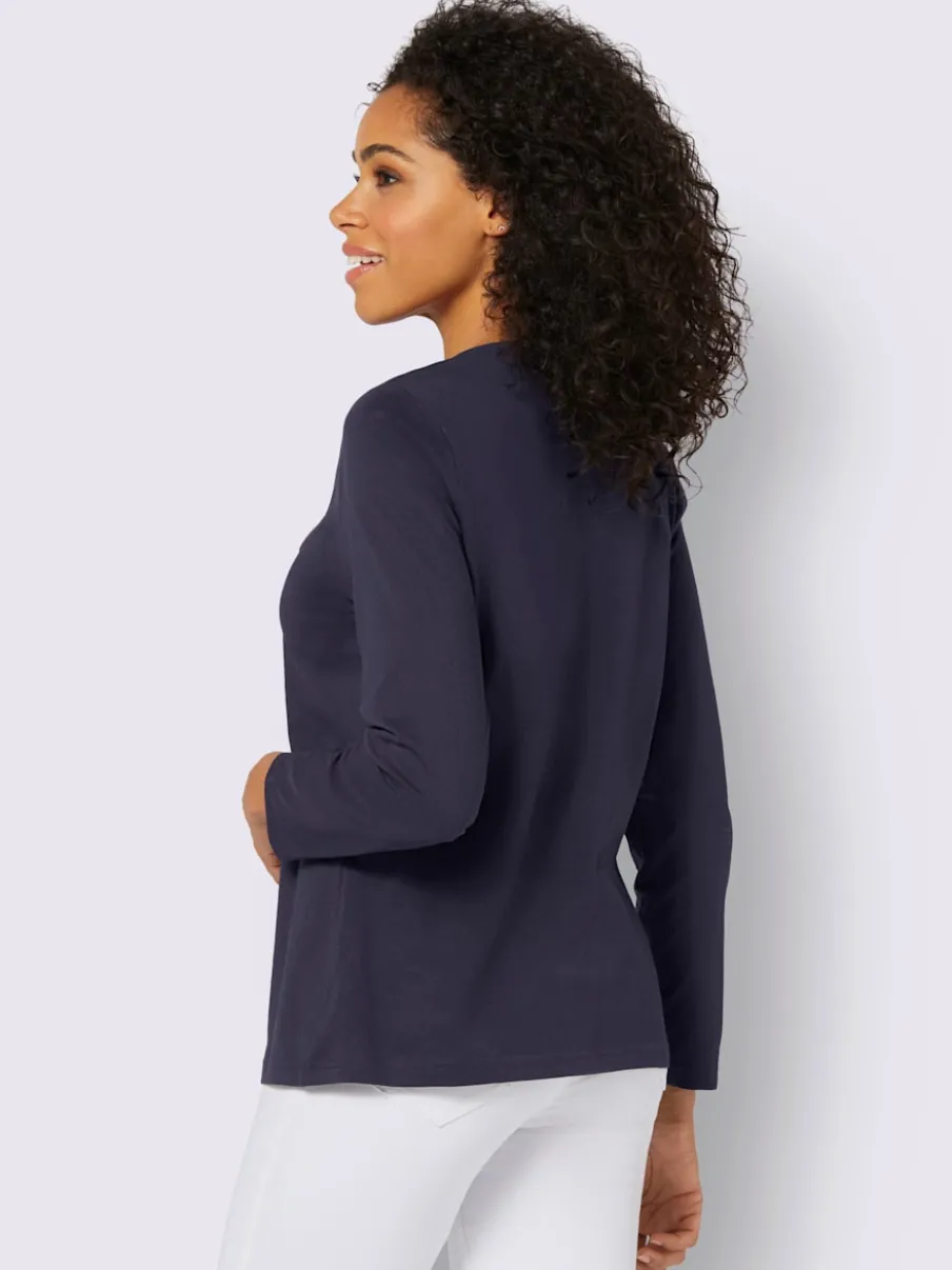 T-shirts manches longues en coton avec détails synthétiques