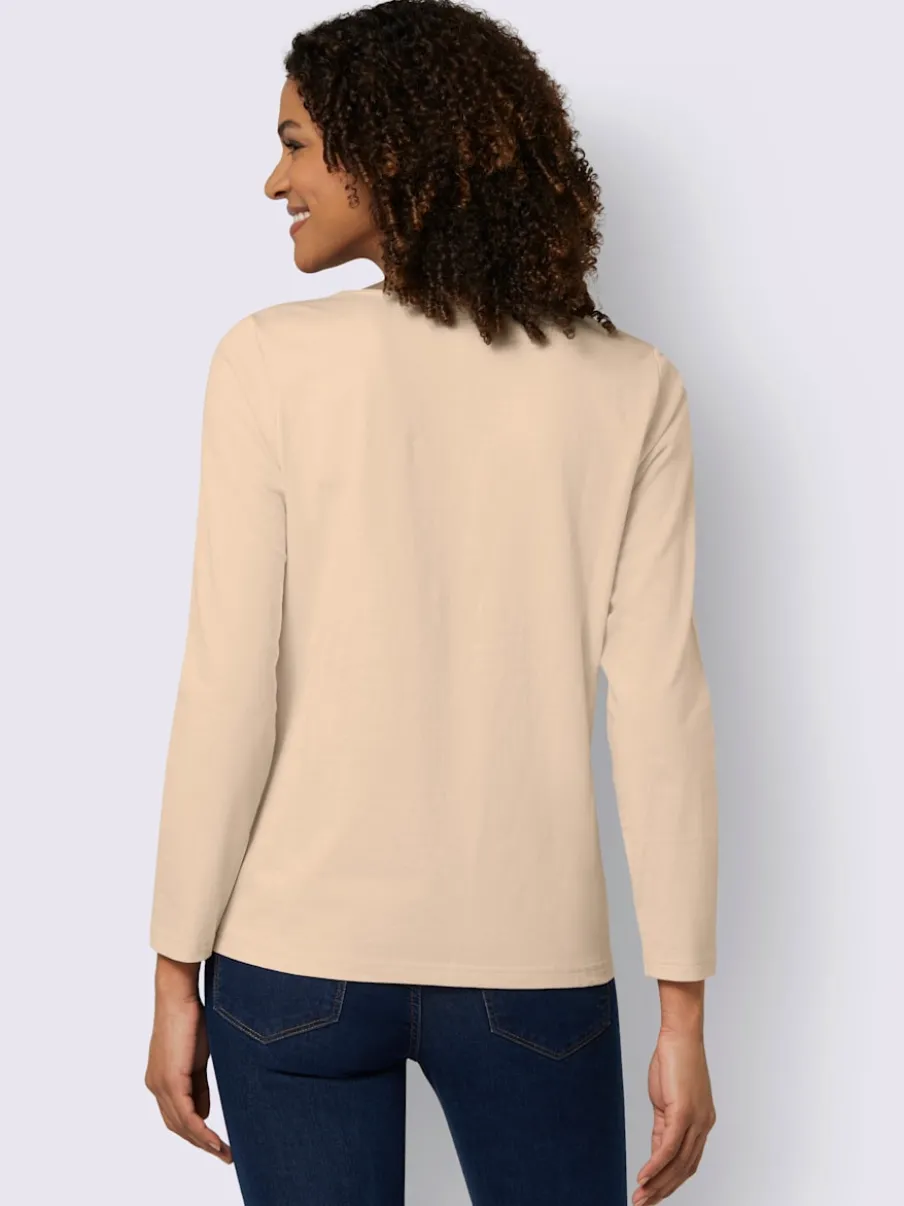 T-shirts manches longues en coton avec détails synthétiques