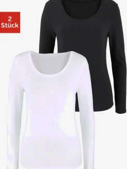 T-shirts à manches longues en coton près du corps