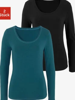 T-shirts à manches longues en coton près du corps
