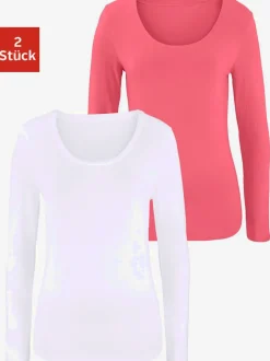 T-shirts à manches longues en coton près du corps