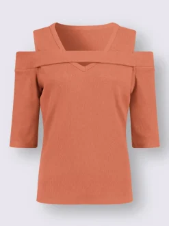 T-shirts à manches mi-longues avec découpes tendance aux épaules
