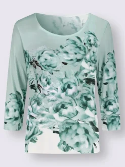 T-shirts à manches 3/4 ornés de motifs floraux brillants