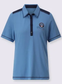 T-shirts polyvalents avec imprimé multicolore et col polo
