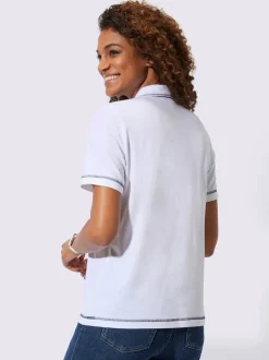 T-shirts polyvalents avec imprimé multicolore et col polo