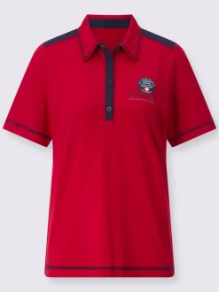 T-shirts polyvalents avec imprimé multicolore et col polo