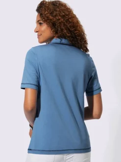 T-shirts polyvalents avec imprimé multicolore et col polo