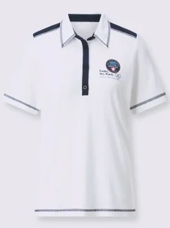 T-shirts polyvalents avec imprimé multicolore et col polo