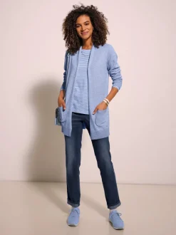 T-shirts rayés doux en jersey avec col rond