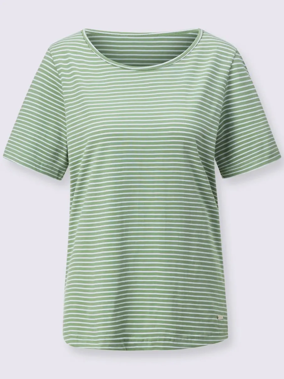 T-shirts rayés en coton à manches courtes confortables