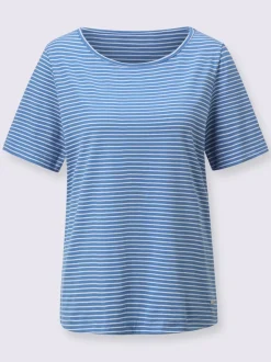 T-shirts rayés en coton à manches courtes confortables