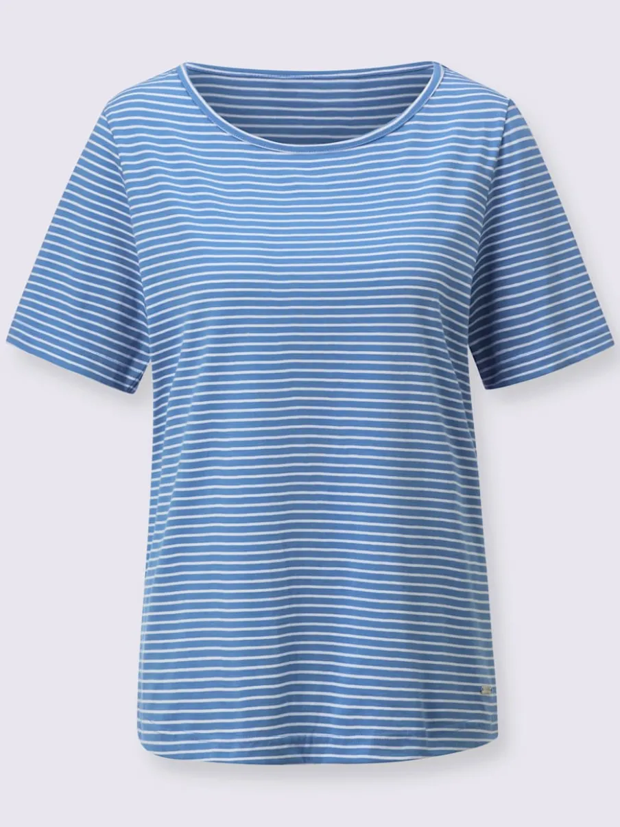 T-shirts rayés en coton à manches courtes confortables