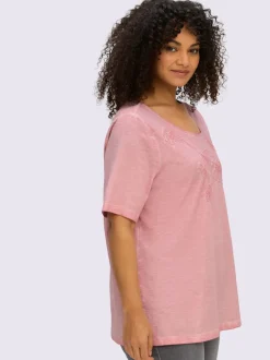 T-shirt superbe broderie florale