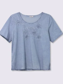 T-shirt superbe broderie florale