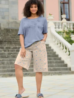 T-shirt superbe broderie florale