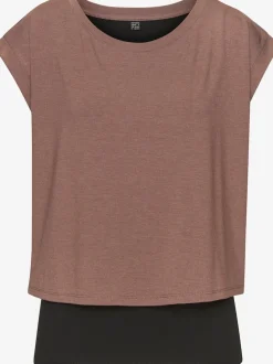 T-shirt technique à mancherons larges avec débardeur en dessous