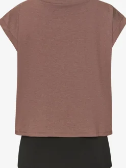 T-shirt technique à mancherons larges avec débardeur en dessous
