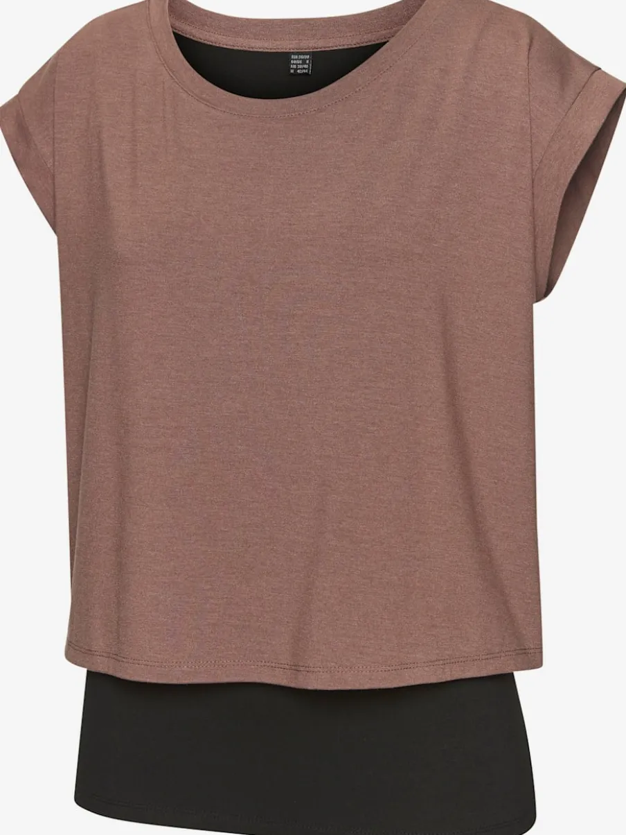 T-shirt technique à mancherons larges avec débardeur en dessous