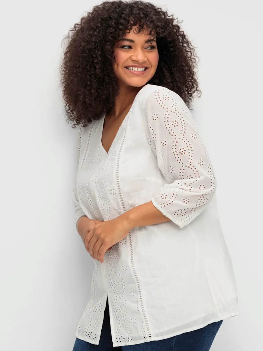 Tunique broderie ajourée