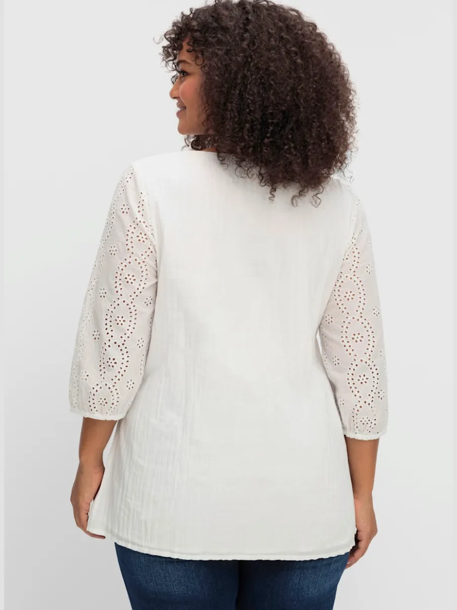 Tunique broderie ajourée