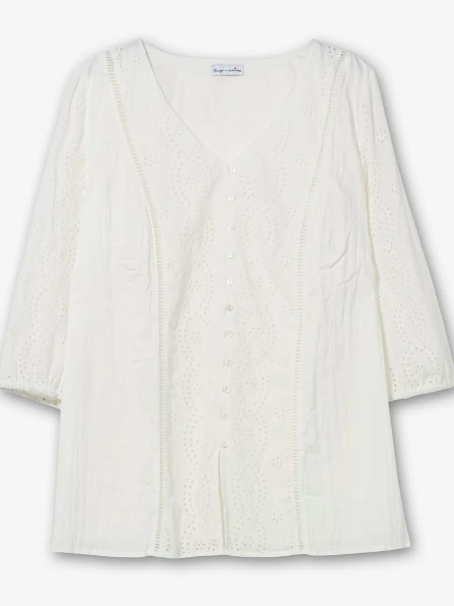 Tunique broderie ajourée