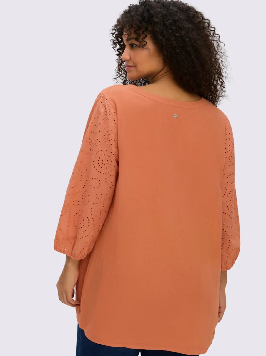 Tunique broderie ton sur ton