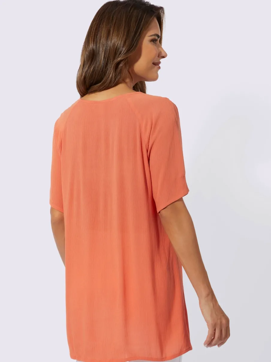 Tunique fluide avec encolure ronde et manches raglan