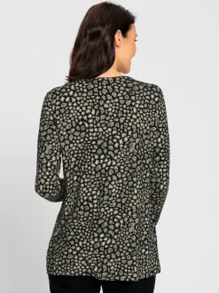 Tunique fluide à pois en viscose ECOVERO avec manches longues
