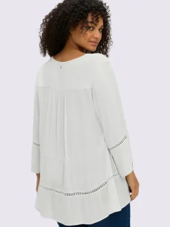 Tunique motif ajouré légèrement transparent
