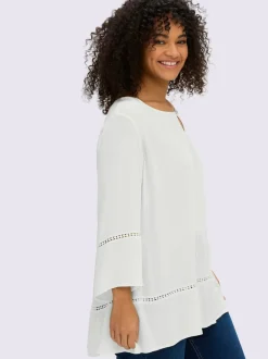 Tunique motif ajouré légèrement transparent