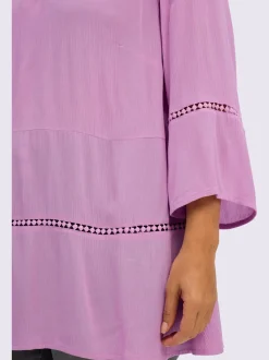 Tunique motif ajouré légèrement transparent