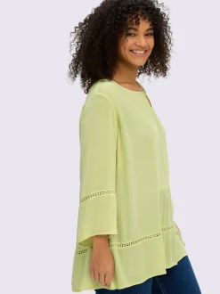 Tunique motif ajouré légèrement transparent