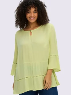 Tunique motif ajouré légèrement transparent