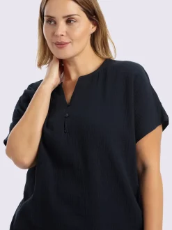 Tunique patte de boutonnage courte