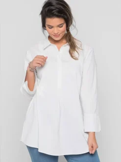 Tunique patte de boutonnage invisible