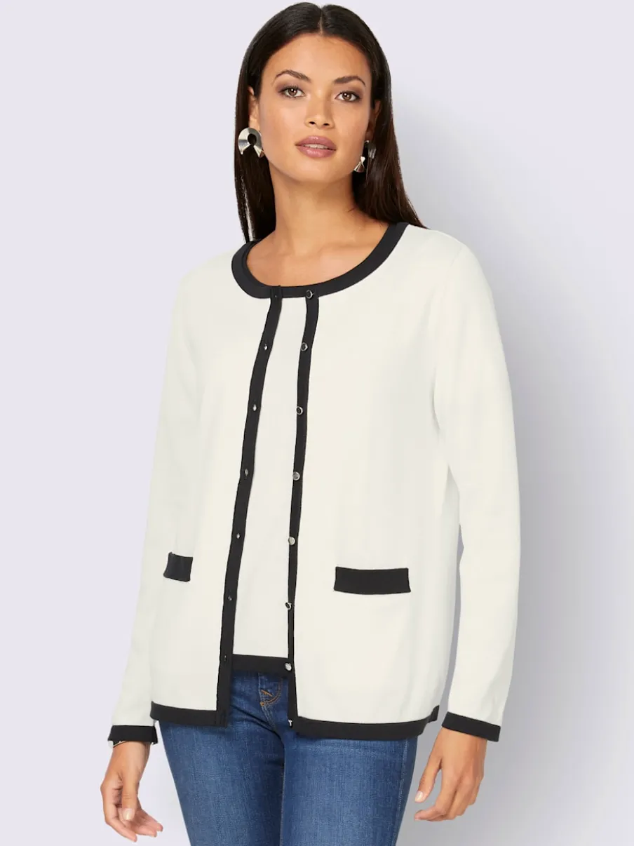 Twinsets en coton Pima avec col rond et manches longues